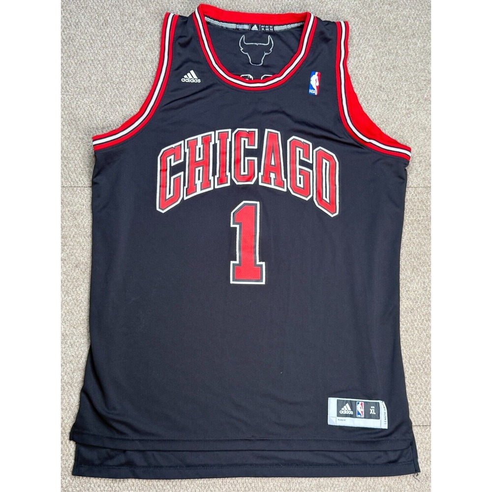 Adidas NBA Chicago Bulls #1 Derrick Rose Basketball Jersey Size XL